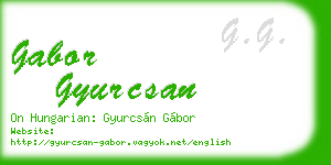 gabor gyurcsan business card