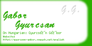 gabor gyurcsan business card